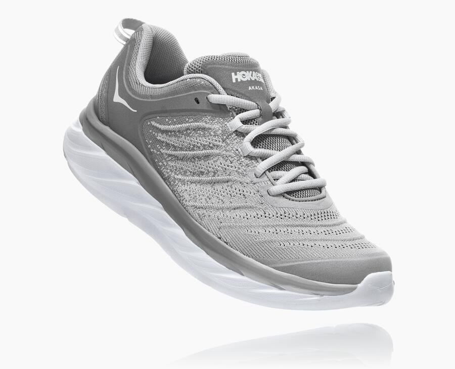 Hoka One One Running Shoes Mens Grey - Akasa - 60189PFSU